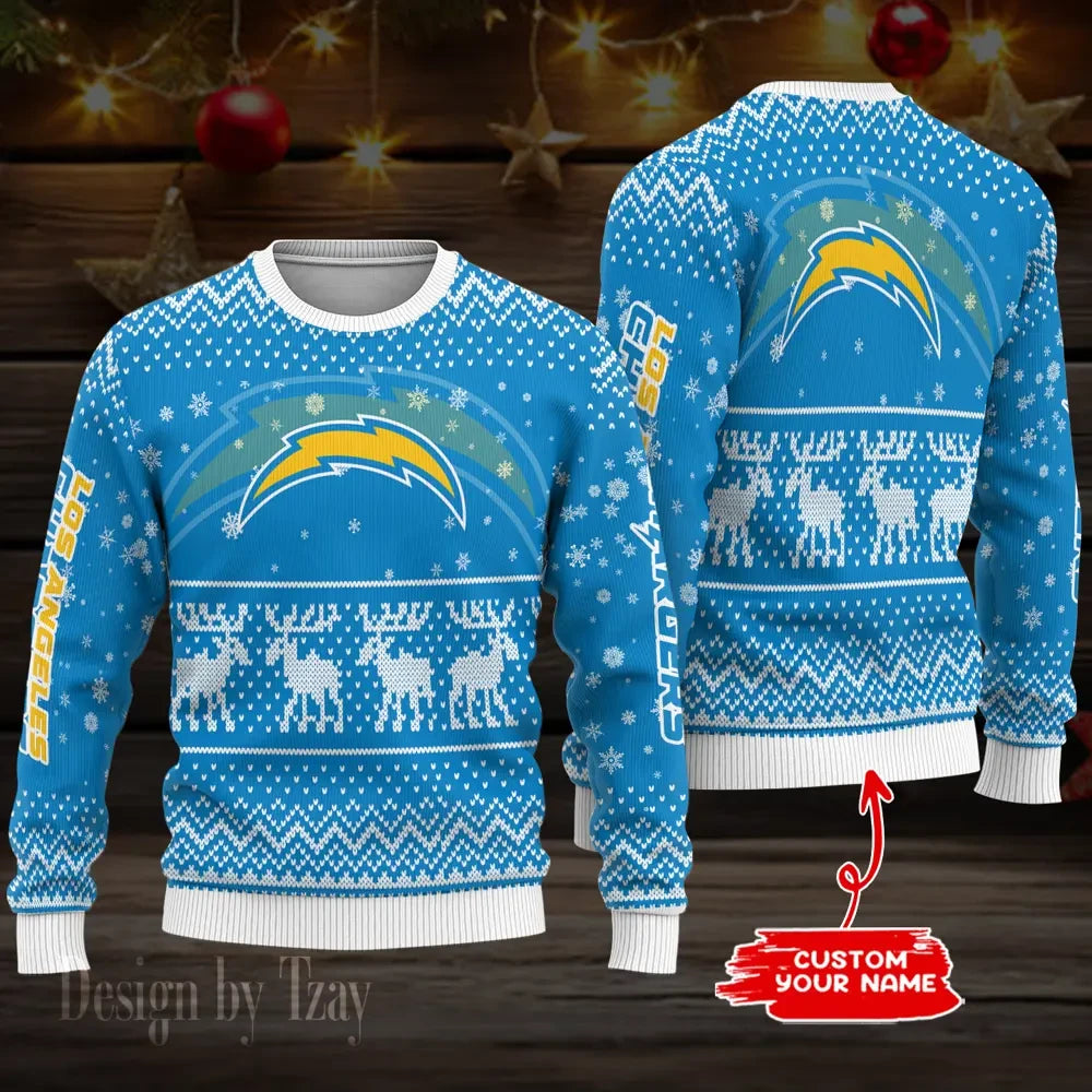 Los Angeles Chargers NFL Ugly Christmas Woolen Sweaters BGSWT1107