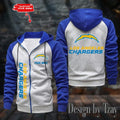 Los Angeles Chargers Zip-Up Color Block Hoodie ANZ2DZH082