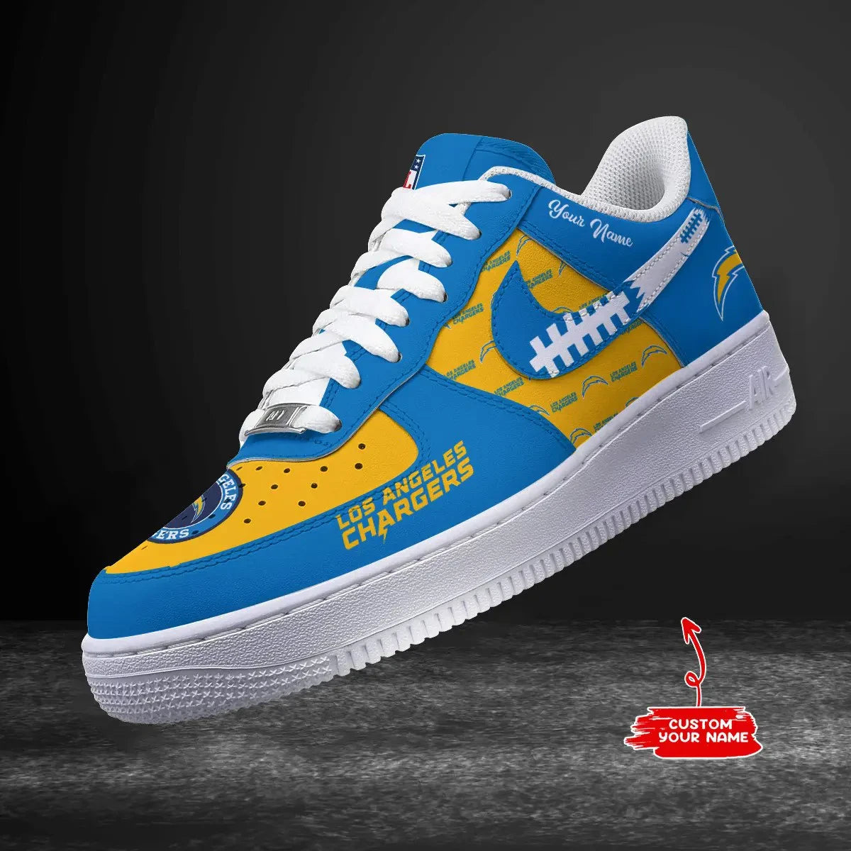 Los Angeles Chargers Personalized AF1 Shoes 1408 BGAF1S578