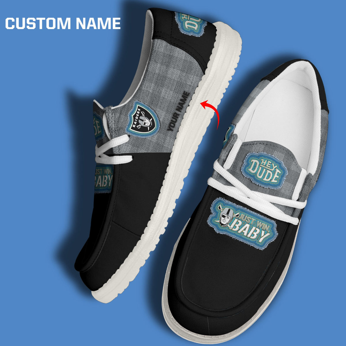 Las Vegas Raiders DHS shoes-Custom name 10063933N