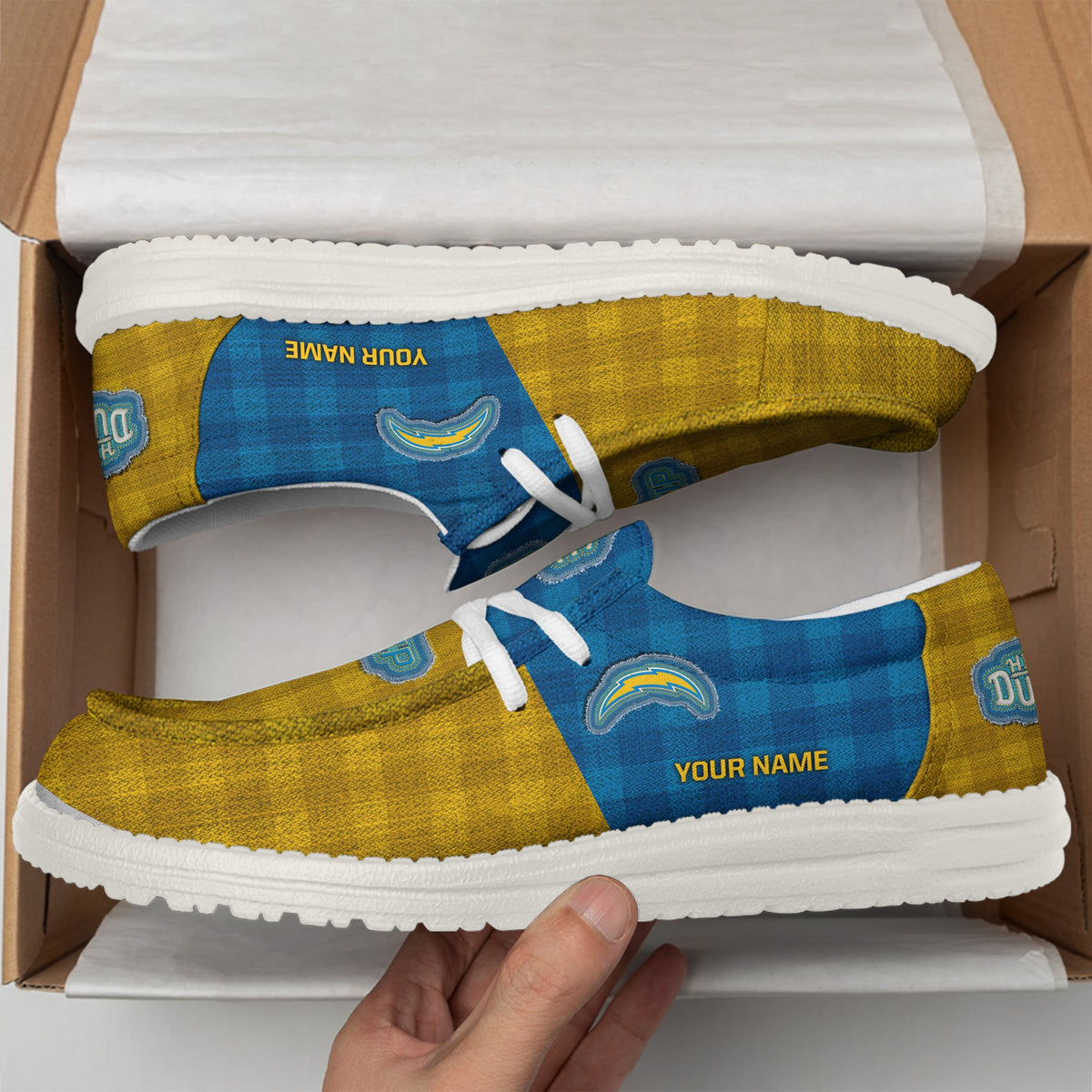 Los Angeles Chargers DHS shoes-Custom name 10063933N