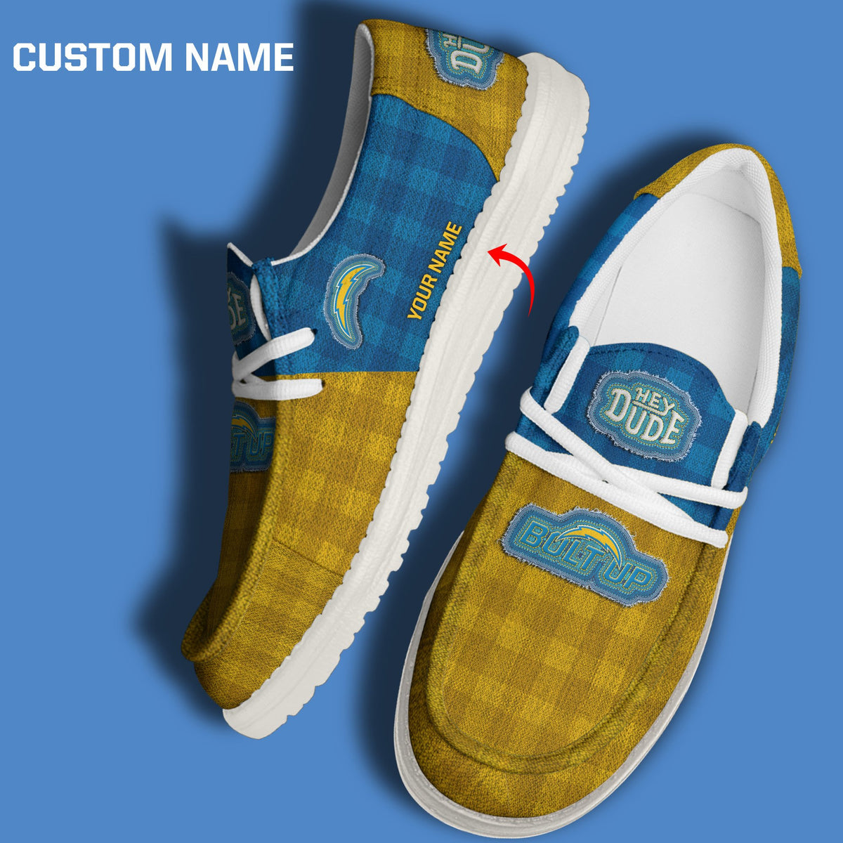 Los Angeles Chargers DHS shoes-Custom name 10063933N