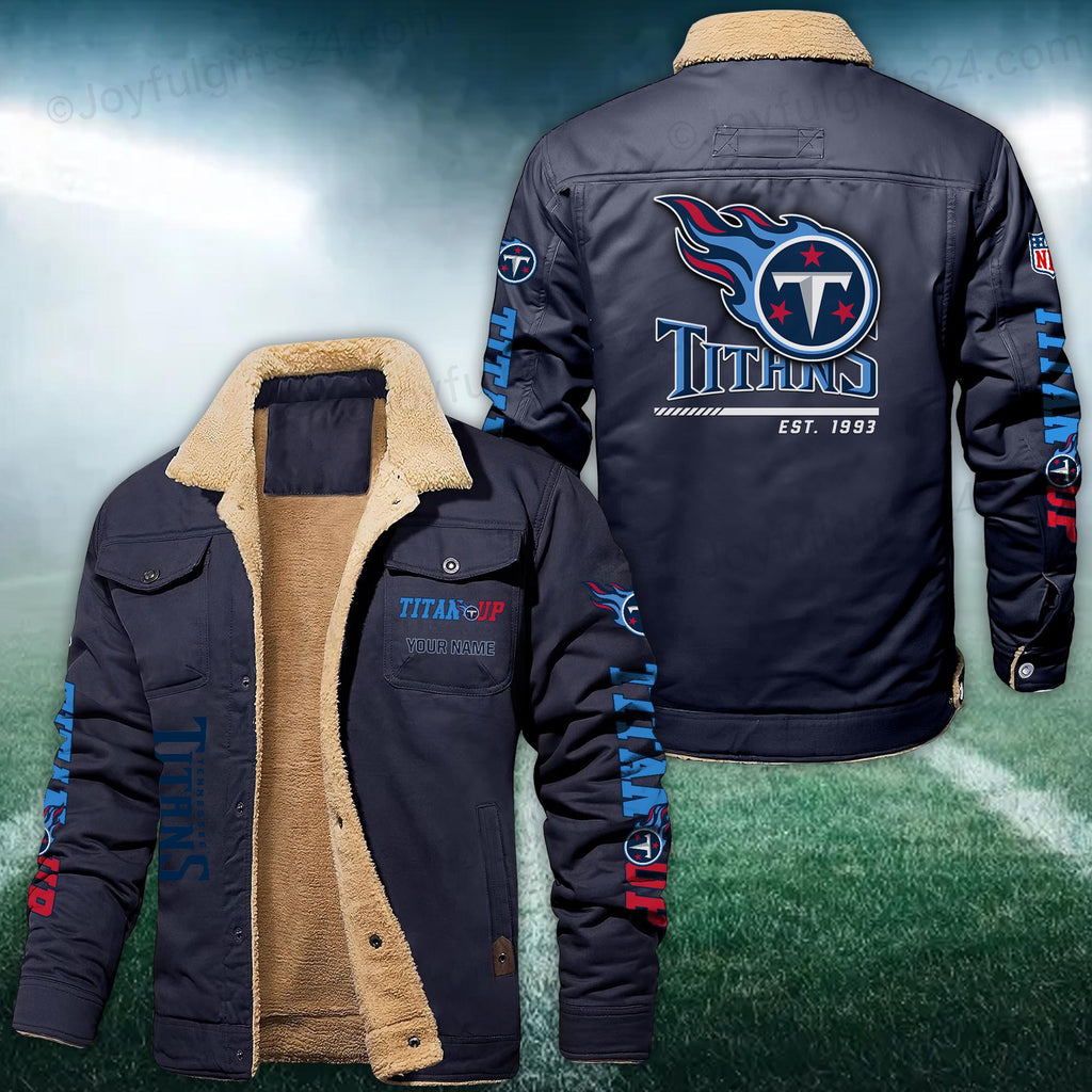Tennessee Titans FLEECE BOMBER JACKET Custom name 10043895N