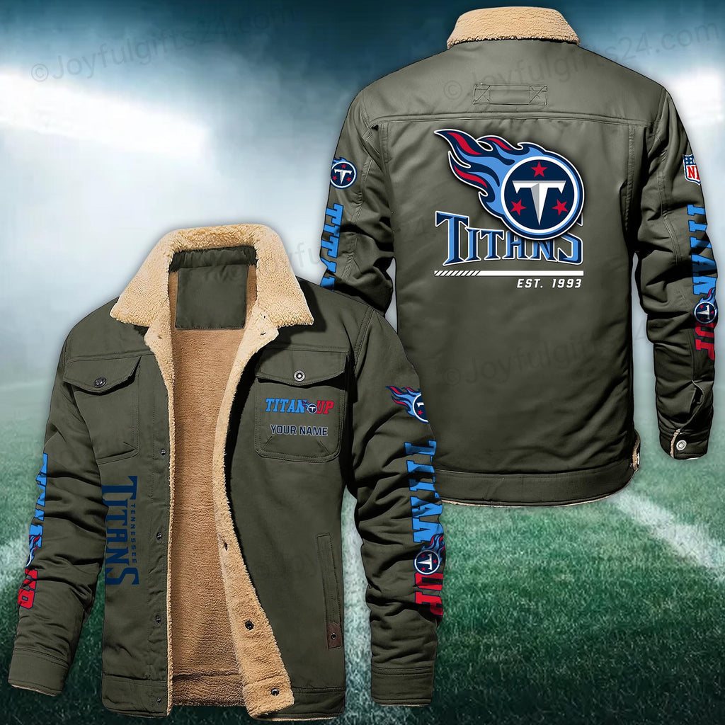 Tennessee Titans FLEECE BOMBER JACKET Custom name 10043895N