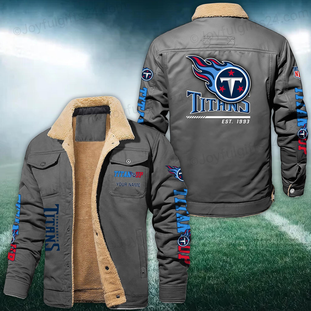 Tennessee Titans FLEECE BOMBER JACKET Custom name 10043895N