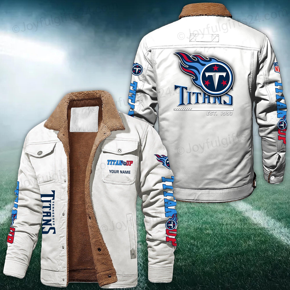 Tennessee Titans FLEECE BOMBER JACKET Custom name 10043895N