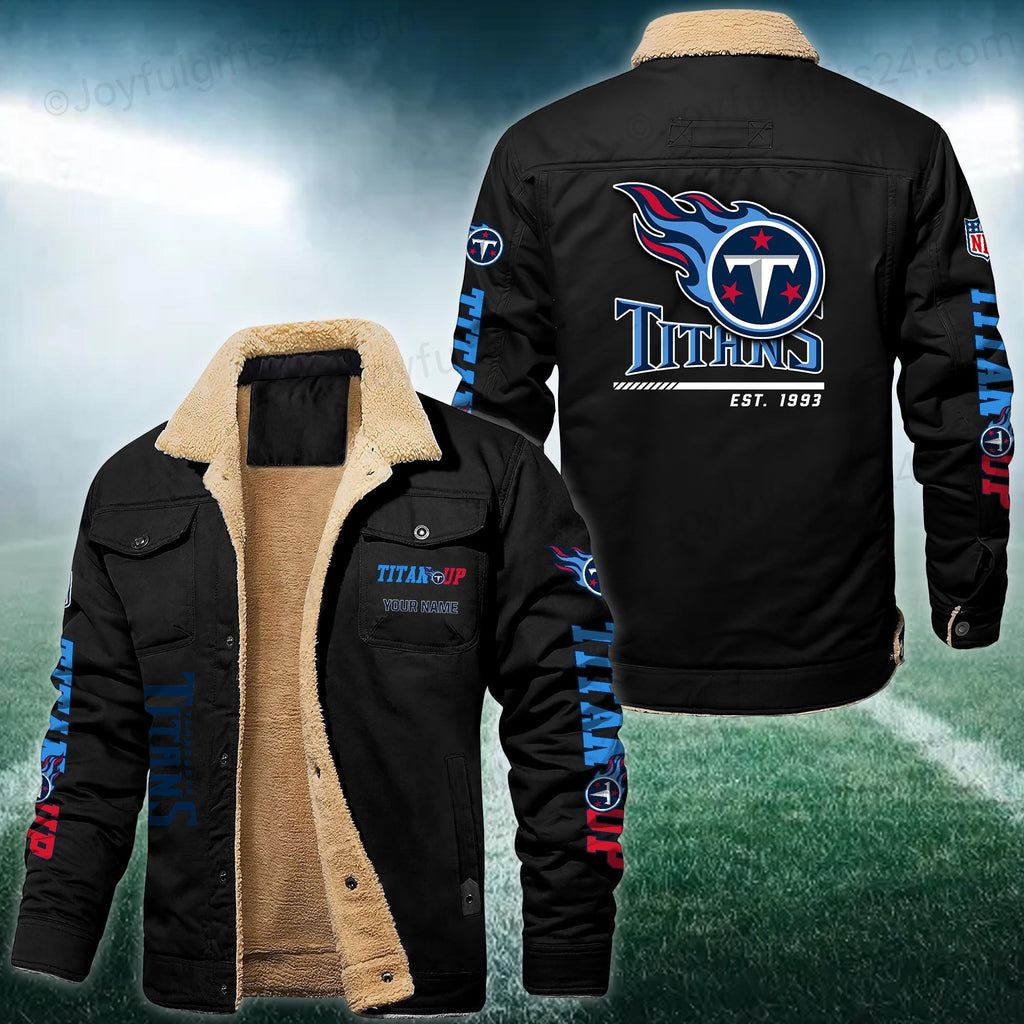 Tennessee Titans FLEECE BOMBER JACKET Custom name 10043895N