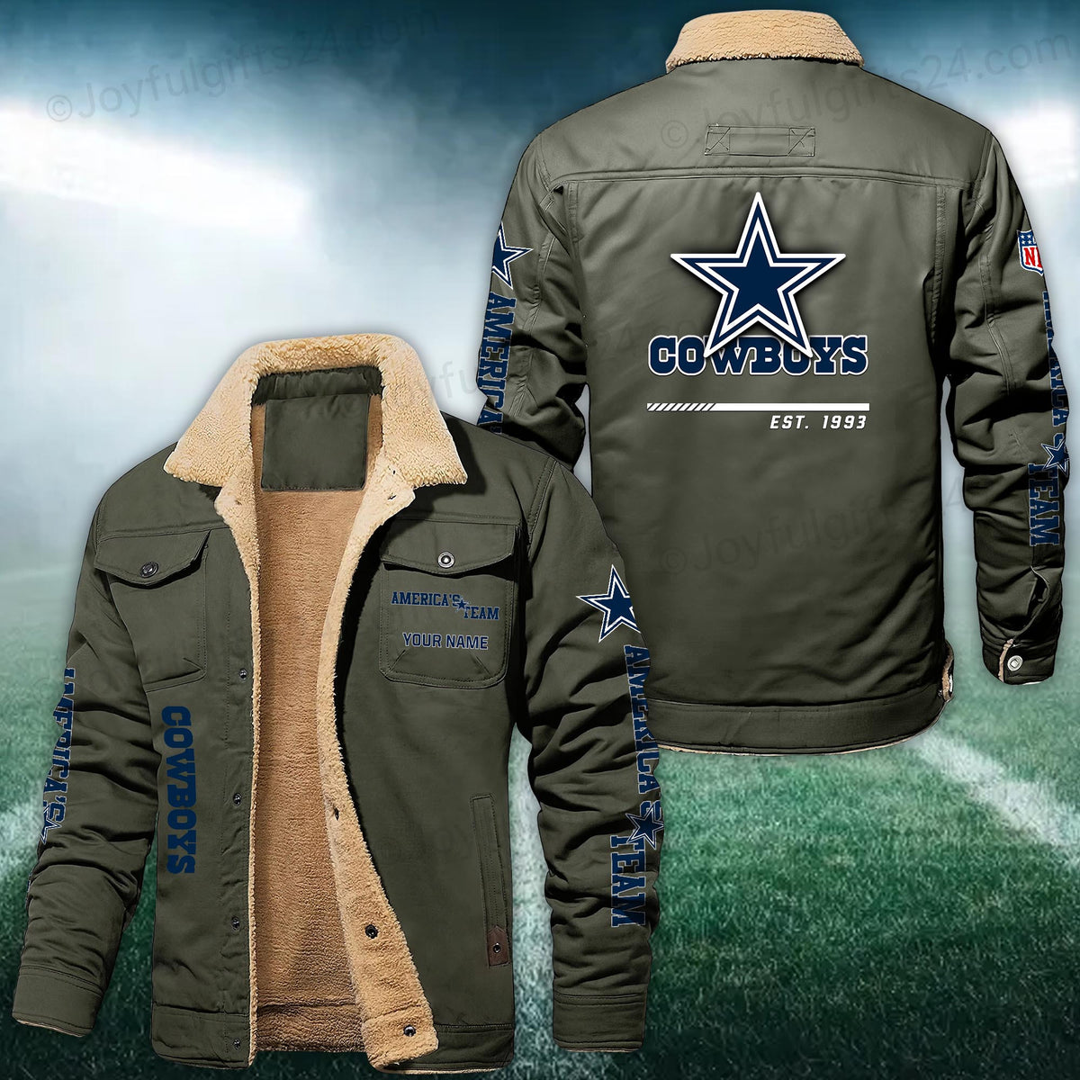 Dallas Cowboys FLEECE BOMBER JACKET Custom name 10043895N