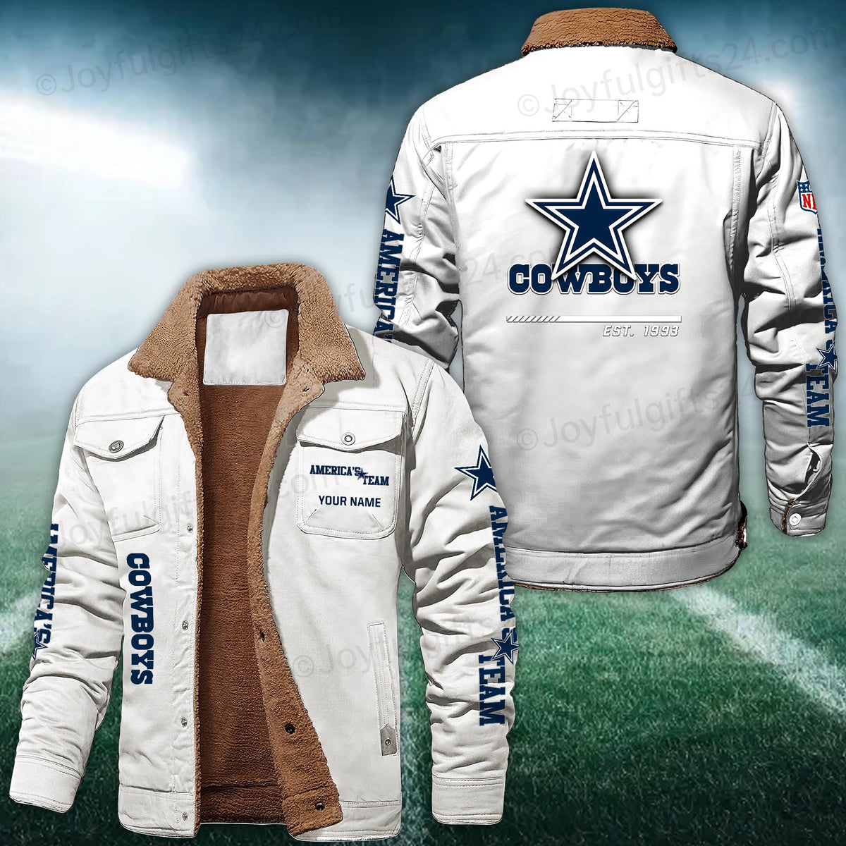 Dallas Cowboys FLEECE BOMBER JACKET Custom name 10043895N