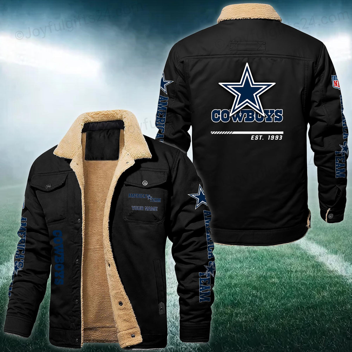 Dallas Cowboys FLEECE BOMBER JACKET Custom name 10043895N