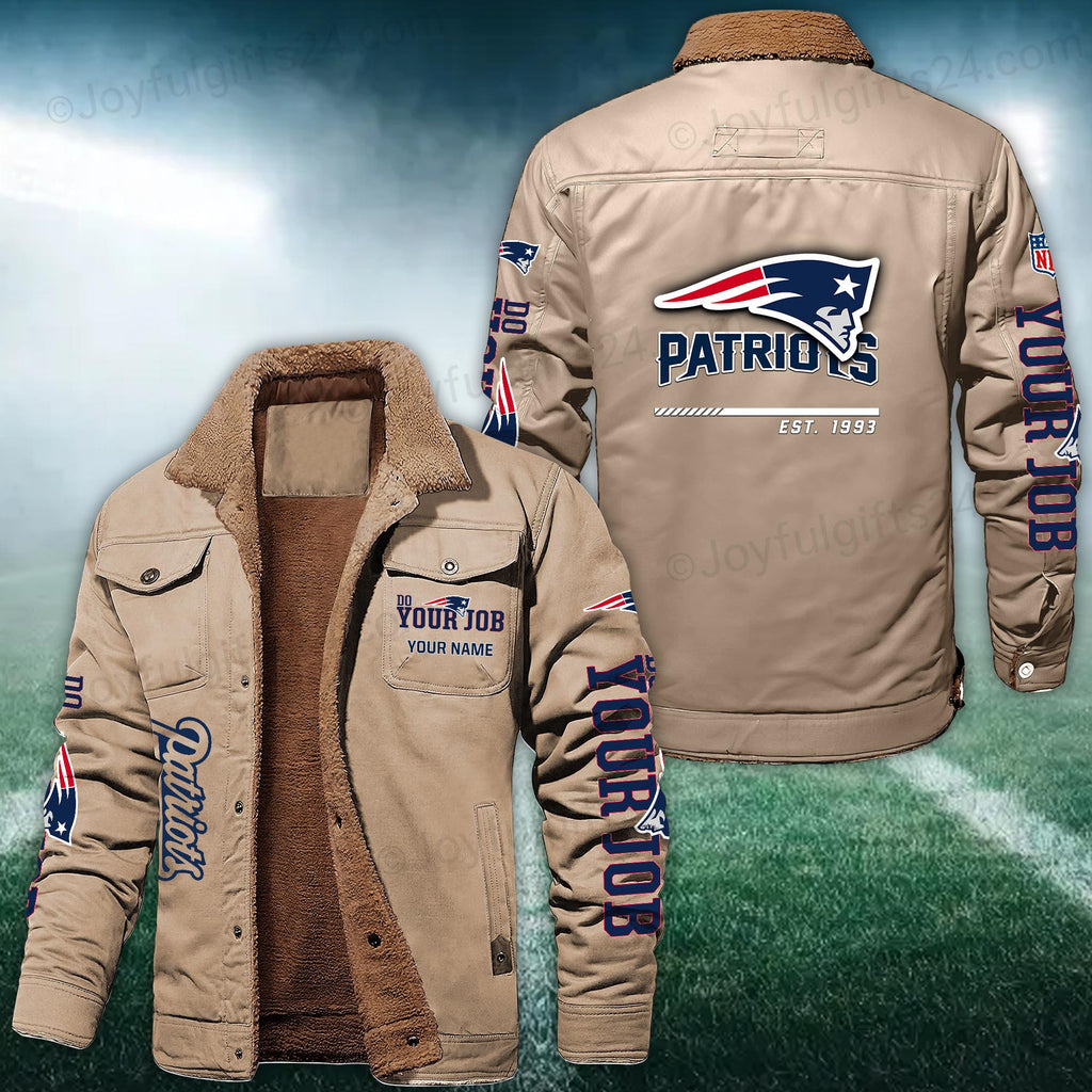 New England Patriots FLEECE BOMBER JACKET Custom name 10043895N