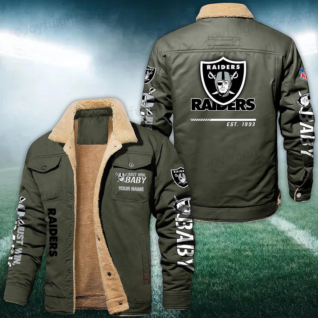 Las Vegas Raiders FLEECE BOMBER JACKET Custom name 10043895N