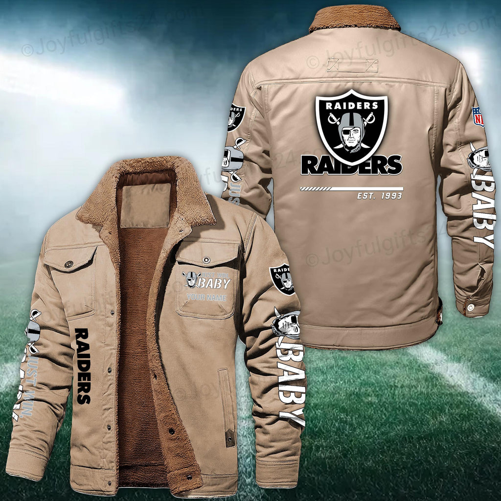 Las Vegas Raiders FLEECE BOMBER JACKET Custom name 10043895N