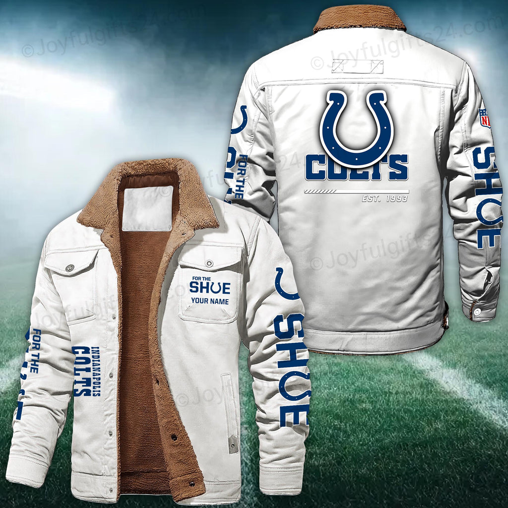 Indianapolis Colts FLEECE BOMBER JACKET Custom name 10043895N