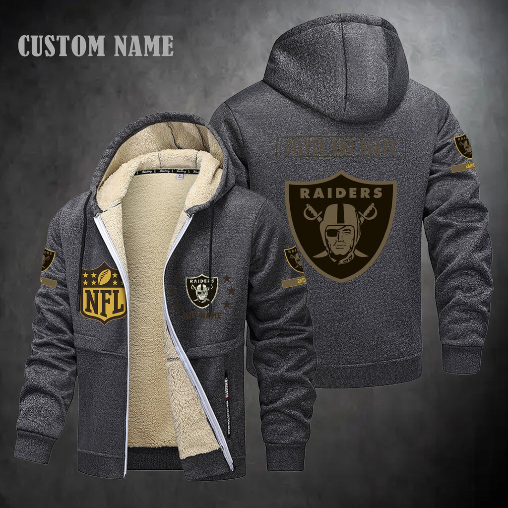 Las Vegas Raiders NFL-Lamb Fleece Thick Coat- Custom name 10154094N