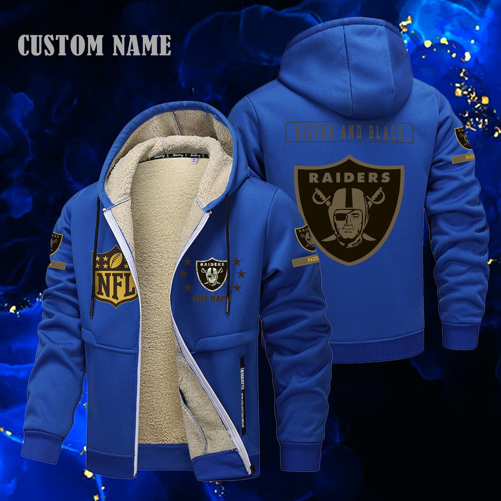 Las Vegas Raiders NFL-Lamb Fleece Thick Coat- Custom name 10154094N
