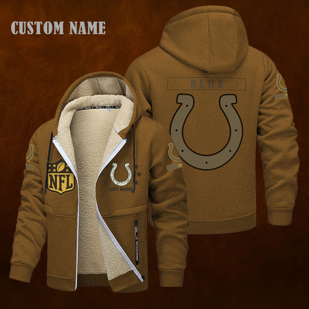Indianapolis Colts NFL-Lamb Fleece Thick Coat- Custom name 10154094N