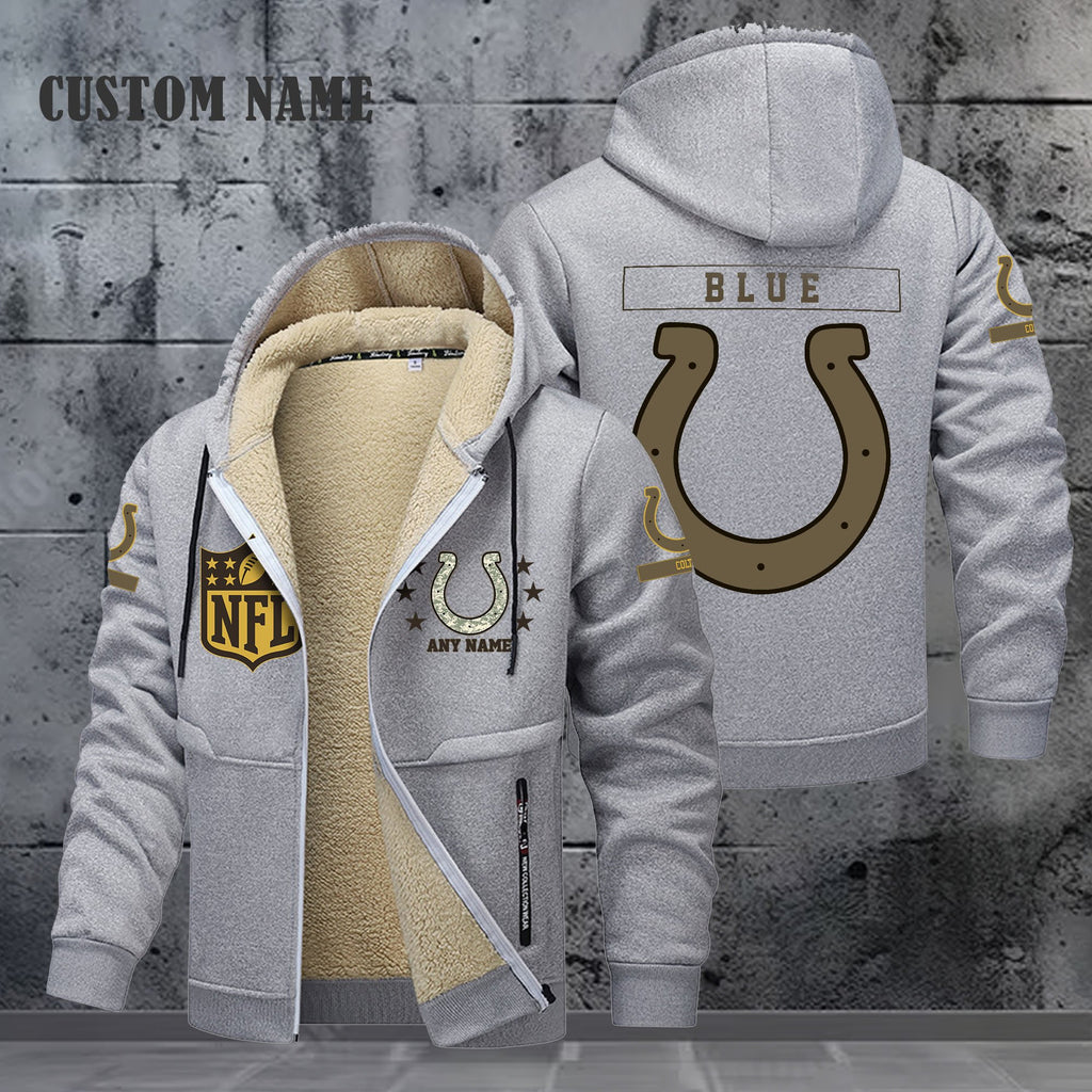 Indianapolis Colts NFL-Lamb Fleece Thick Coat- Custom name 10154094N