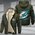 Miami Dolphins DMTZ0373 Premium Sherpa-Lined Winter Hoodie – Personalized Edition