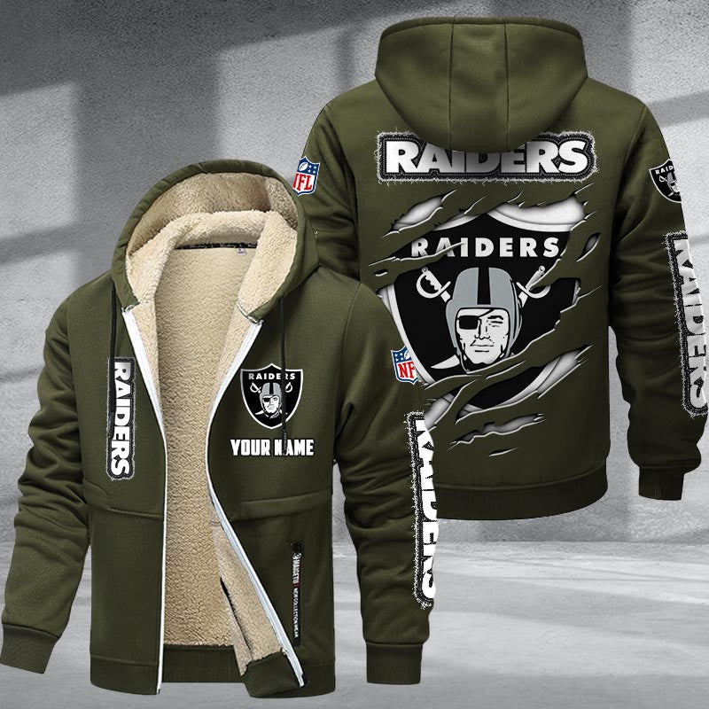 Las Vegas Raiders DMTZ0370 Premium Sherpa-Lined Winter Hoodie – Personalized Edition