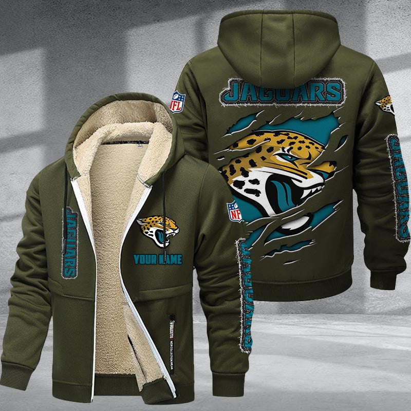 Jacksonville Jaguars DMTZ0368 Premium Sherpa-Lined Winter Hoodie – Personalized Edition