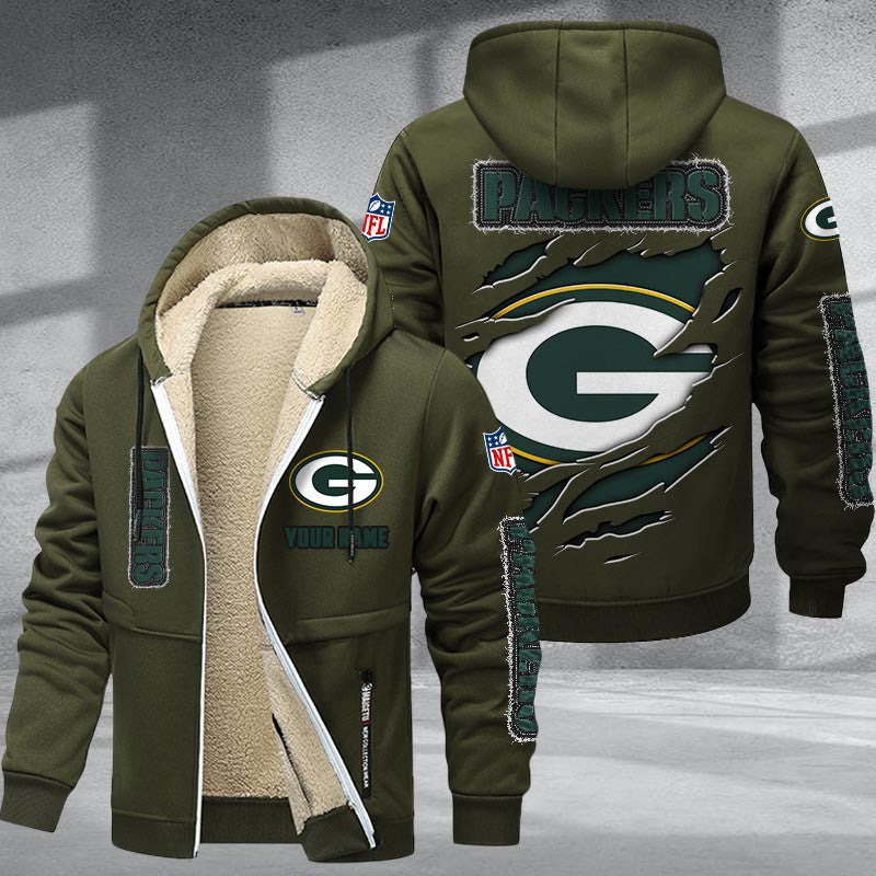 Green Bay Packers DMTZ0365 Premium Sherpa-Lined Winter Hoodie – Personalized Edition