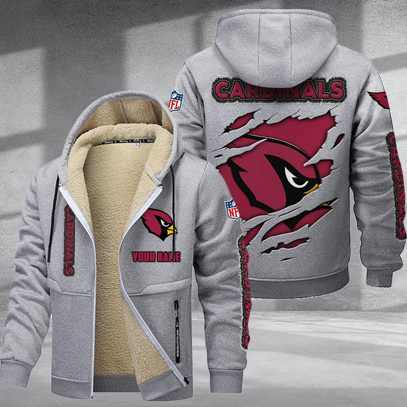 Arizona Cardinals DMTZ0354 Premium Sherpa-Lined Winter Hoodie – Personalized Edition