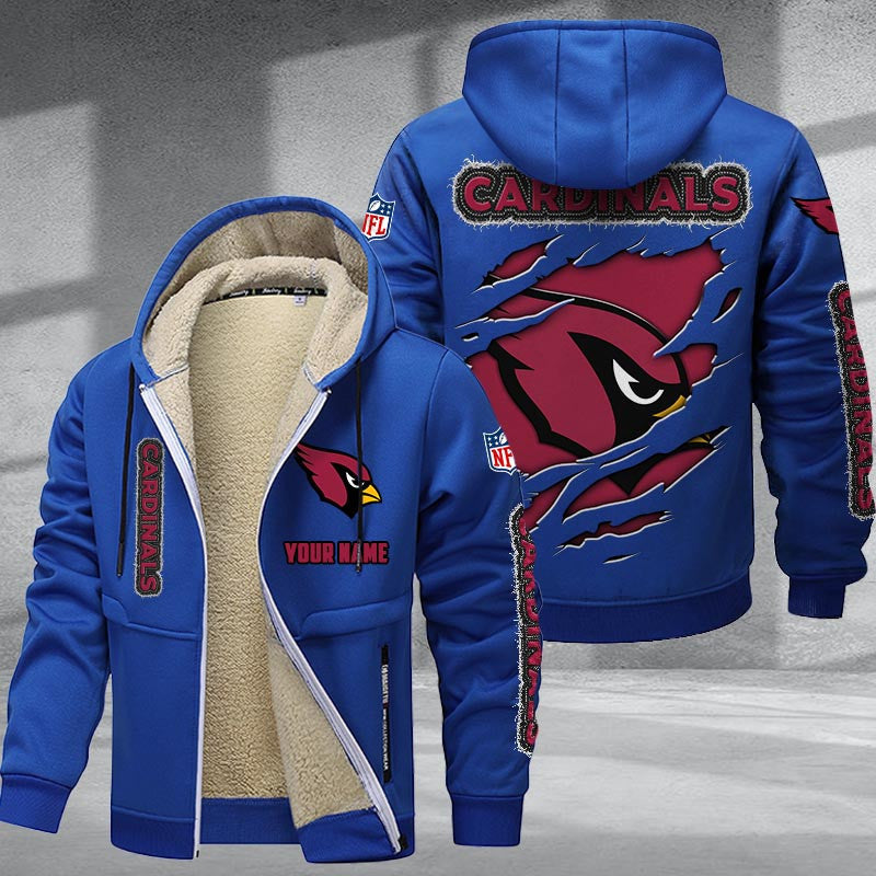 Arizona Cardinals DMTZ0354 Premium Sherpa-Lined Winter Hoodie – Personalized Edition