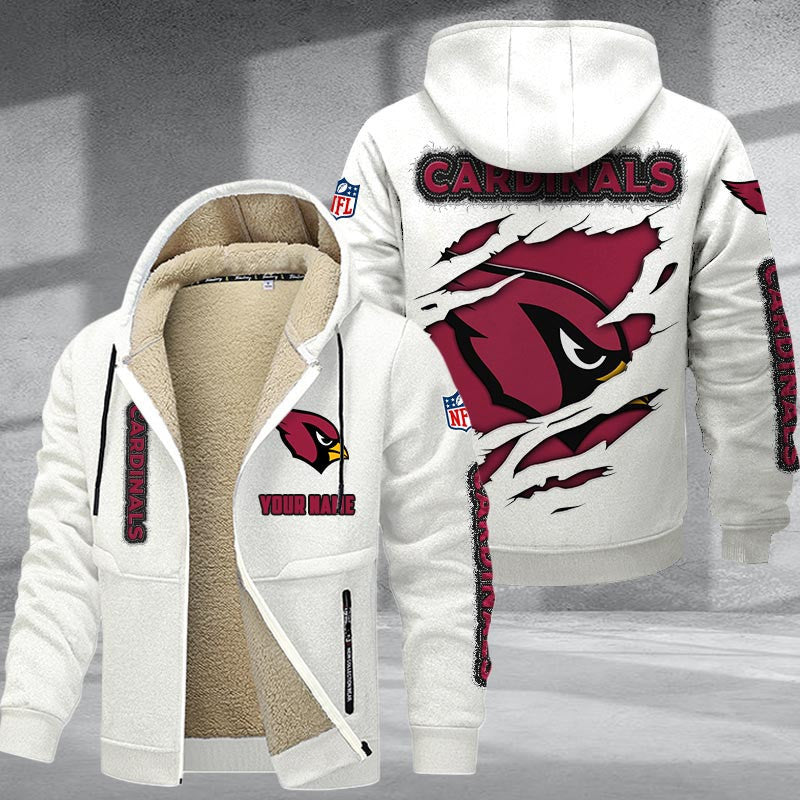 Arizona Cardinals DMTZ0354 Premium Sherpa-Lined Winter Hoodie – Personalized Edition