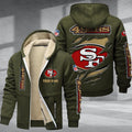 San Francisco 49ers DMTZ0381 Premium Sherpa-Lined Winter Hoodie – Personalized Edition