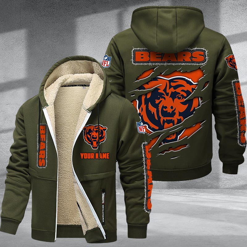 Chicago Bears DMTZ0359 Premium Sherpa-Lined Winter Hoodie – Personalized Edition