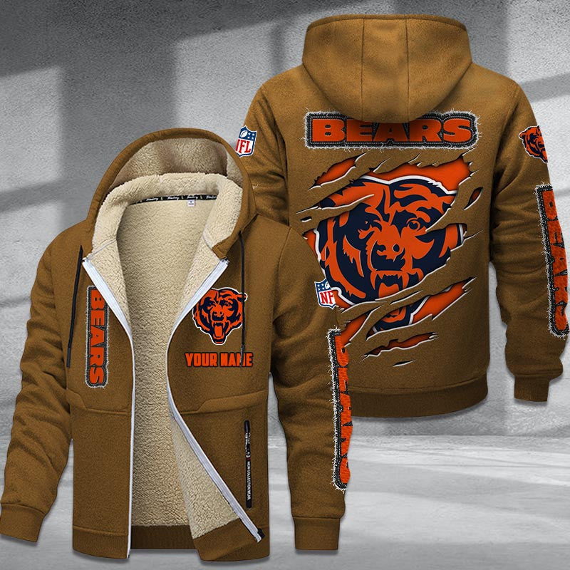 Chicago Bears DMTZ0359 Premium Sherpa-Lined Winter Hoodie – Personalized Edition