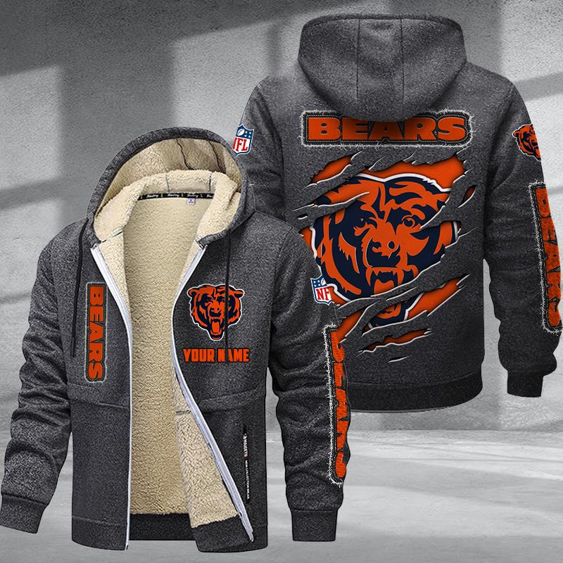 Chicago Bears DMTZ0359 Premium Sherpa-Lined Winter Hoodie – Personalized Edition