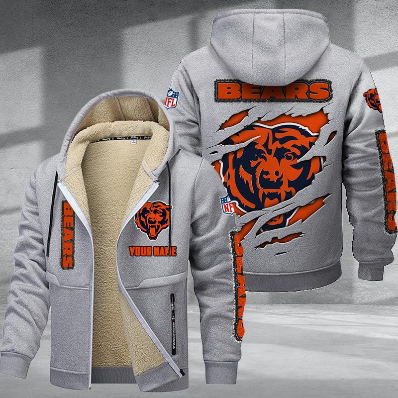 Chicago Bears DMTZ0359 Premium Sherpa-Lined Winter Hoodie – Personalized Edition