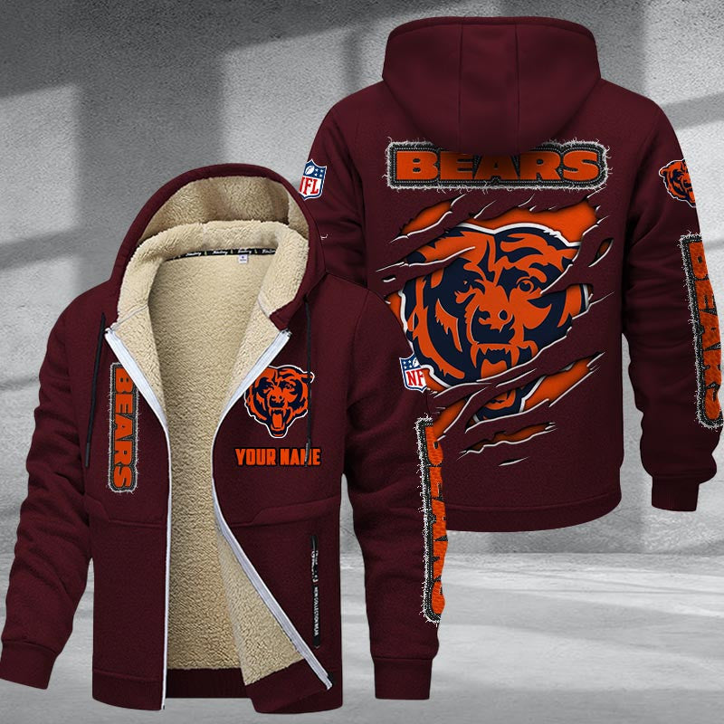 Chicago Bears DMTZ0359 Premium Sherpa-Lined Winter Hoodie – Personalized Edition