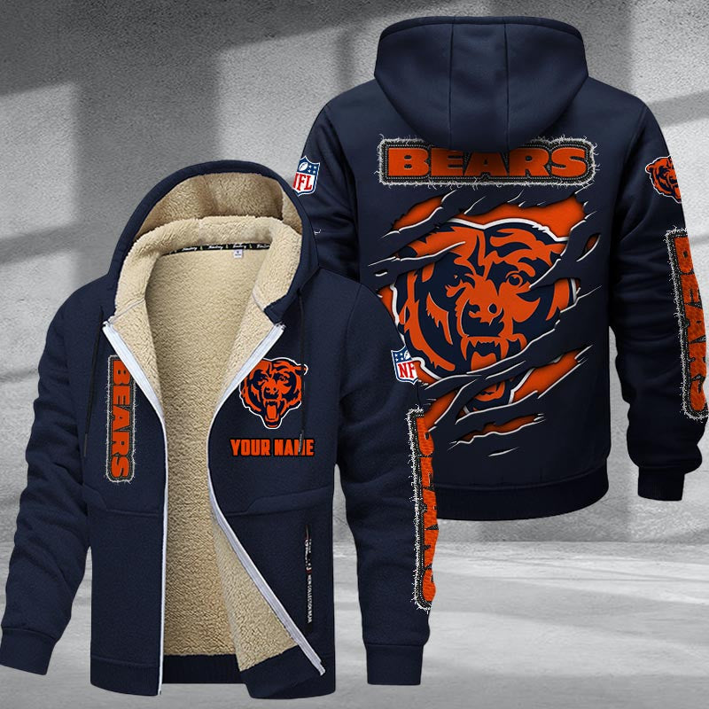 Chicago Bears DMTZ0359 Premium Sherpa-Lined Winter Hoodie – Personalized Edition