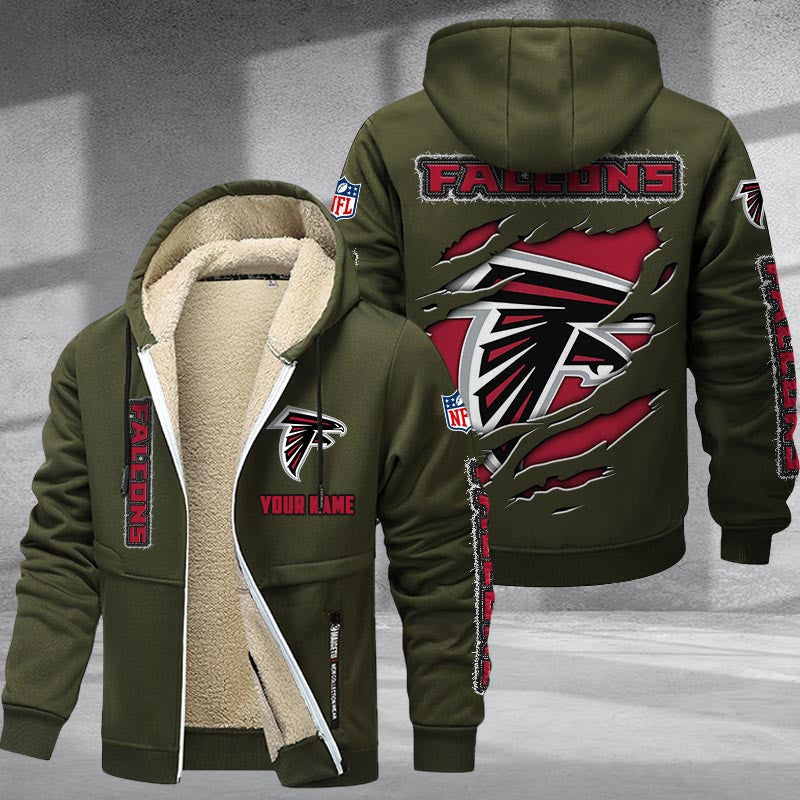 Atlanta Falcons DMTZ0355 Premium Sherpa-Lined Winter Hoodie – Personalized Edition
