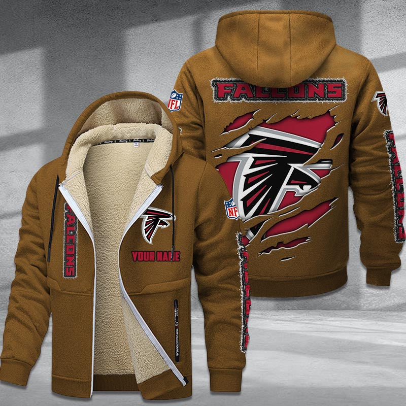 Atlanta Falcons DMTZ0355 Premium Sherpa-Lined Winter Hoodie – Personalized Edition