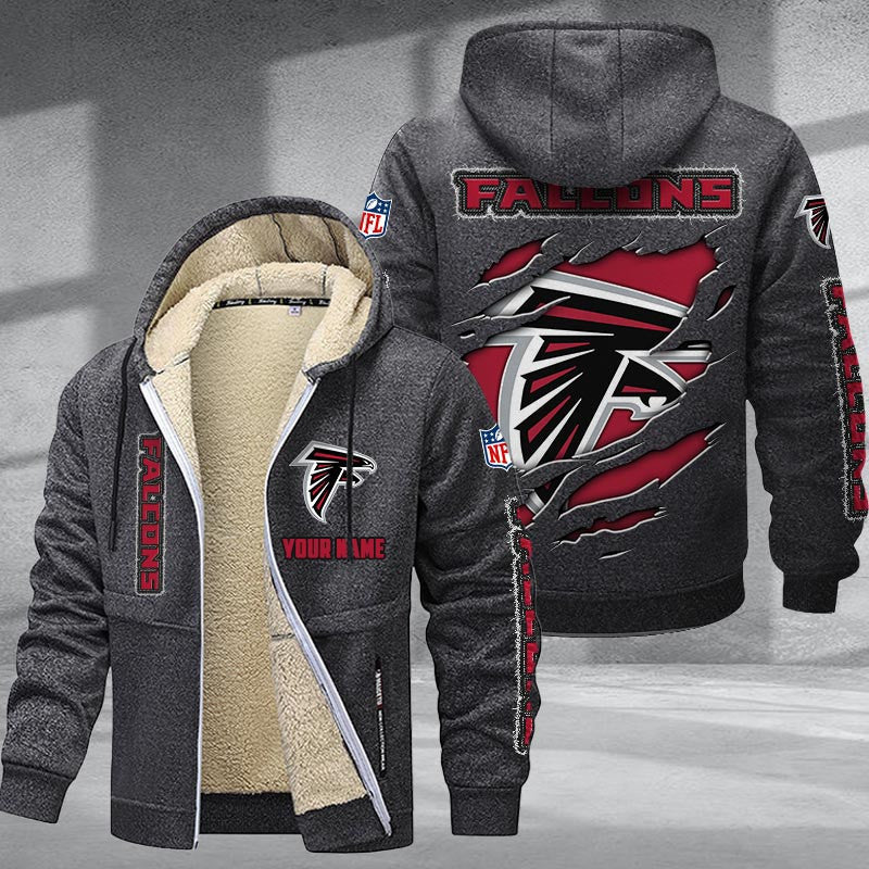Atlanta Falcons DMTZ0355 Premium Sherpa-Lined Winter Hoodie – Personalized Edition