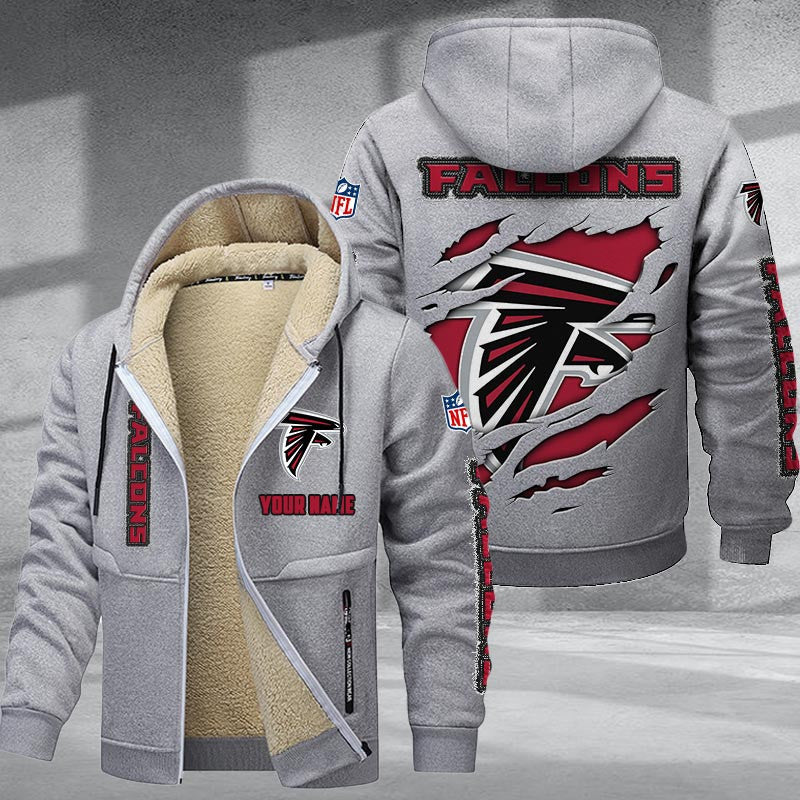 Atlanta Falcons DMTZ0355 Premium Sherpa-Lined Winter Hoodie – Personalized Edition