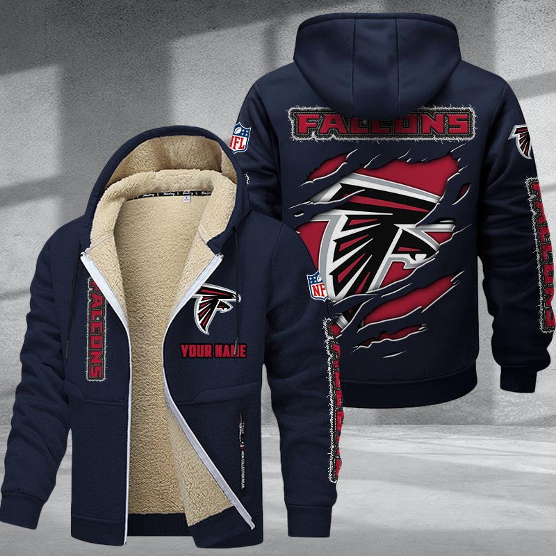 Atlanta Falcons DMTZ0355 Premium Sherpa-Lined Winter Hoodie – Personalized Edition
