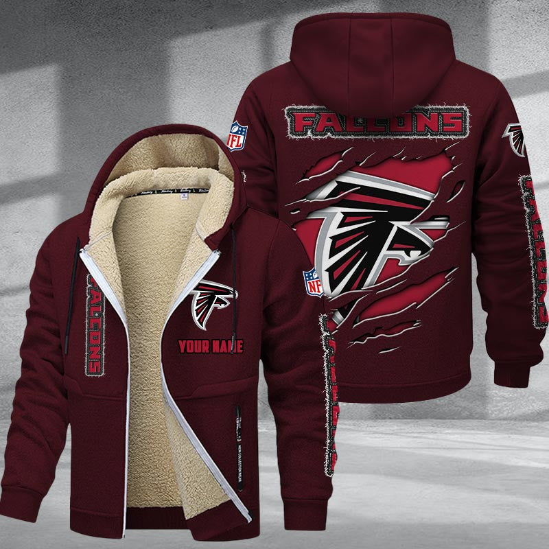 Atlanta Falcons DMTZ0355 Premium Sherpa-Lined Winter Hoodie – Personalized Edition