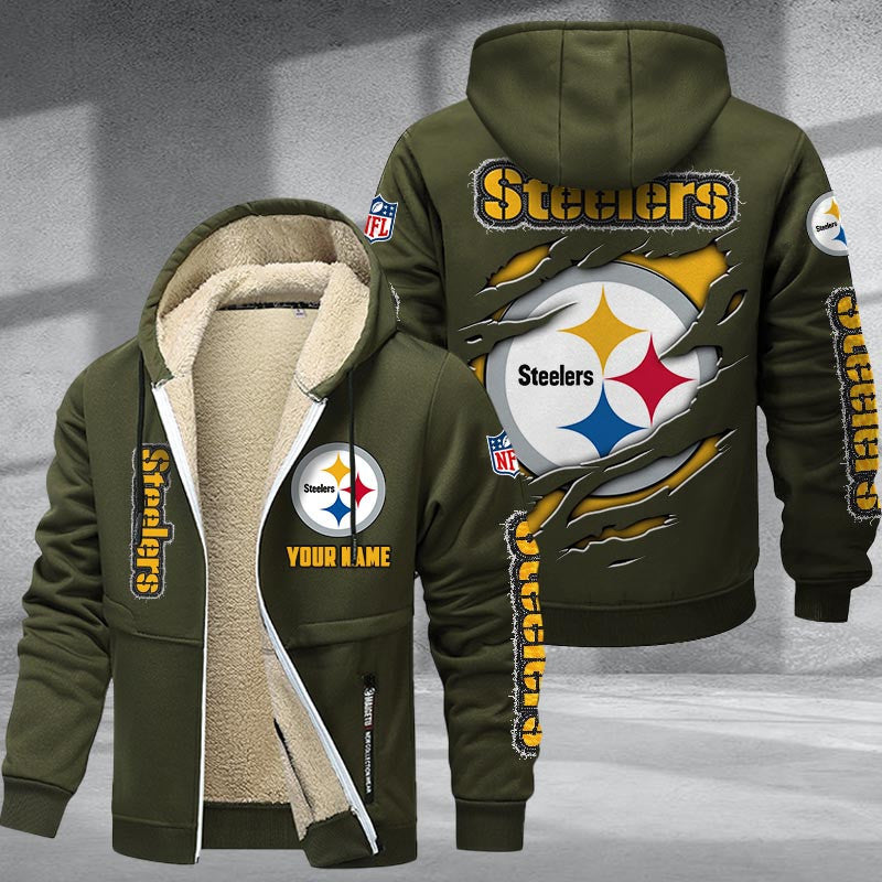 Pittsburgh Steelers DMTZ0380 Premium Sherpa-Lined Winter Hoodie – Personalized Edition