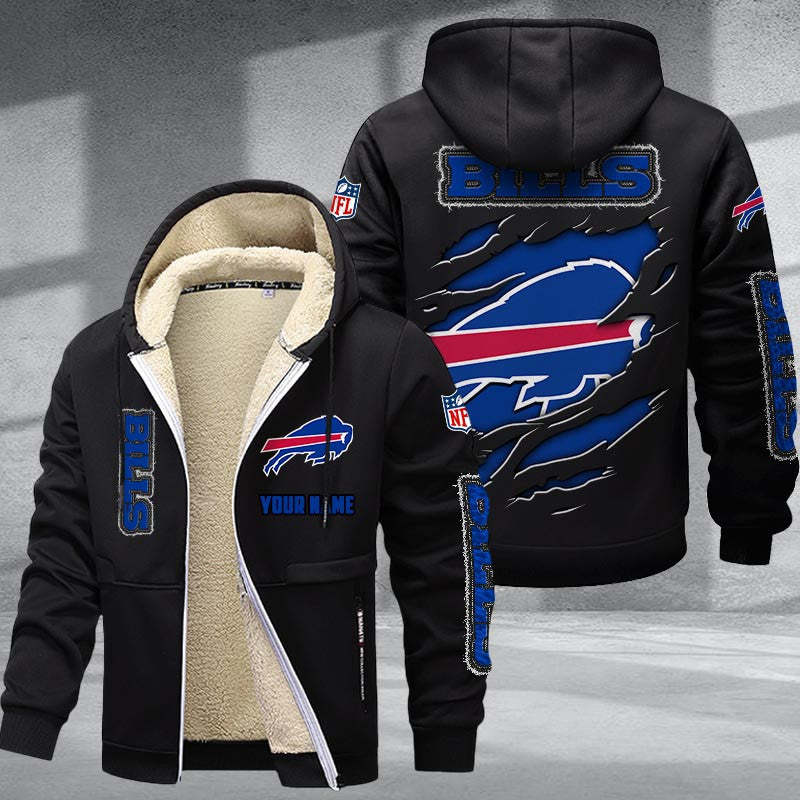 Buffalo Bills DMTZ0357 Premium Sherpa-Lined Winter Hoodie – Personalized Edition