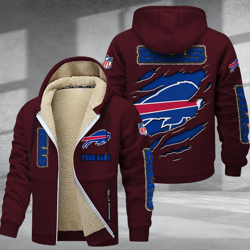 Buffalo Bills DMTZ0357 Premium Sherpa-Lined Winter Hoodie – Personalized Edition