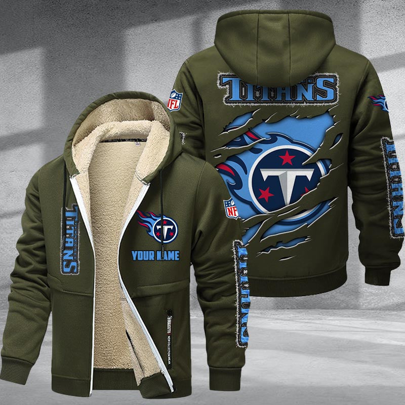Tennessee Titans DMTZ0384 Premium Sherpa-Lined Winter Hoodie – Personalized Edition