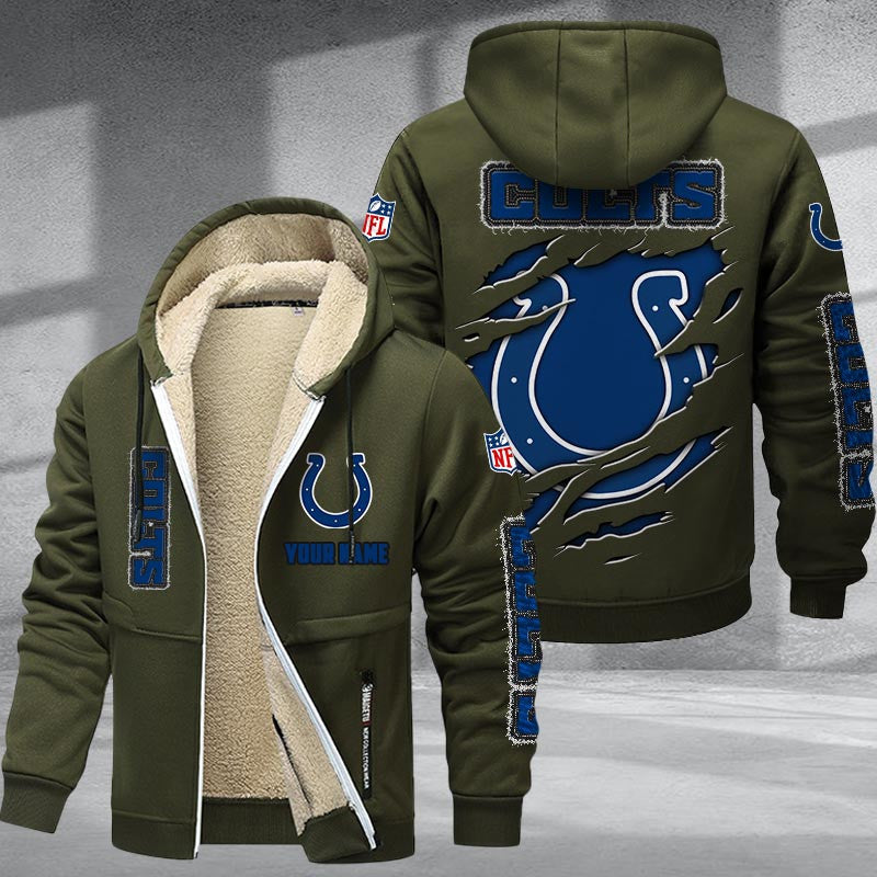 Indianapolis Colts DMTZ0367 Premium Sherpa-Lined Winter Hoodie – Personalized Edition