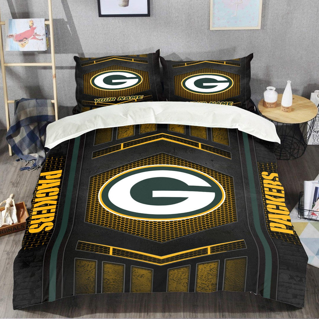 Green Bay Packers Personalized Bedding Set Best Gift For Fan BGBED114