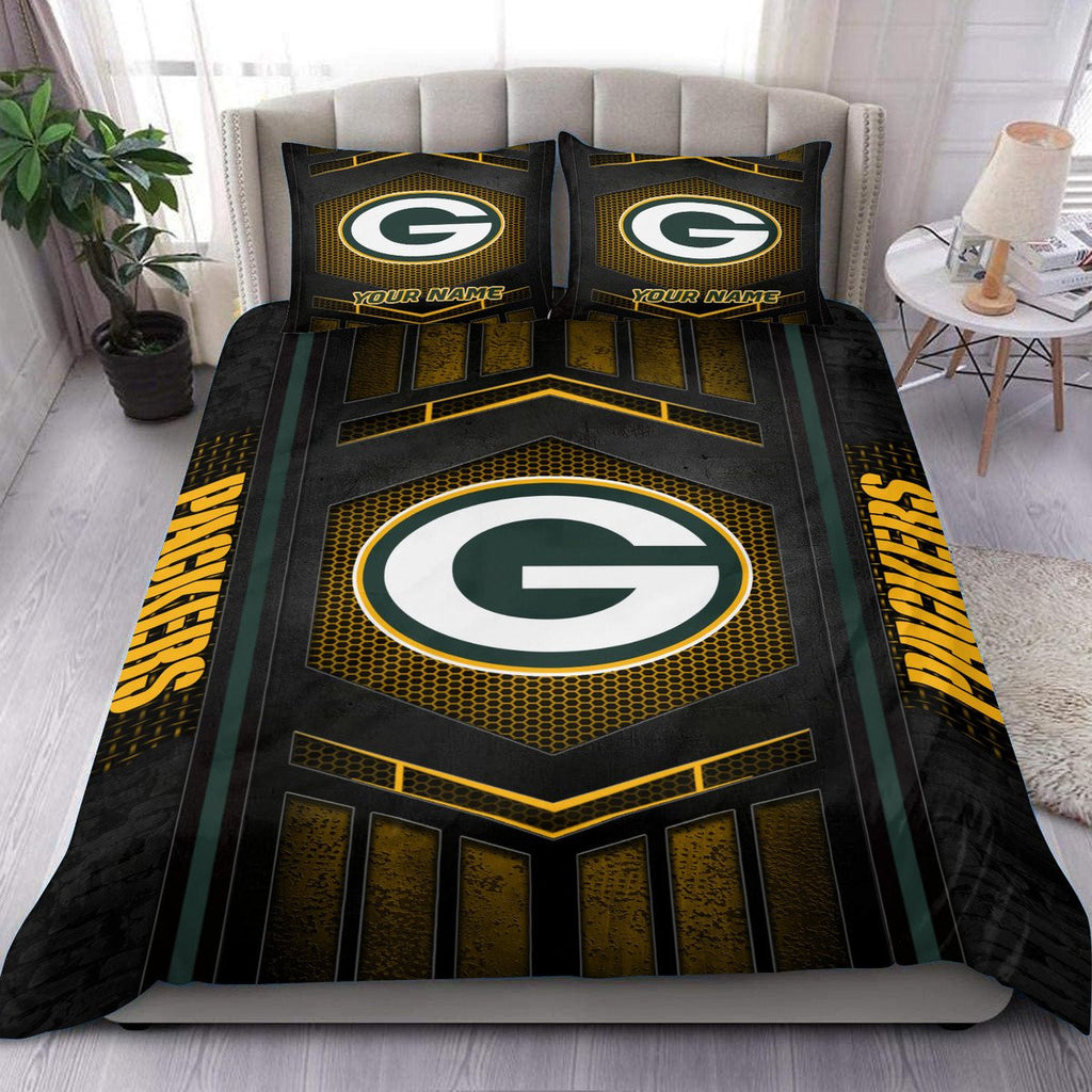 Green Bay Packers Personalized Bedding Set Best Gift For Fan BGBED114