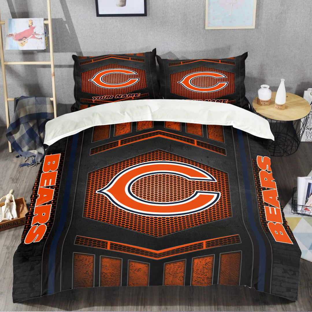 Chicago Bears Personalized Bedding Set Best Gift For Fan BGBED108